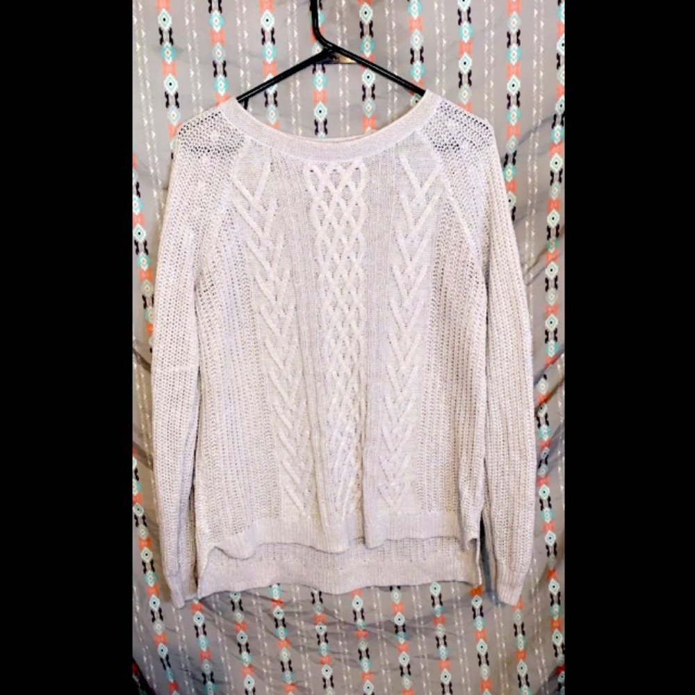 White sparkle sweater